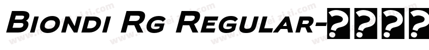 Biondi Rg Regular字体转换